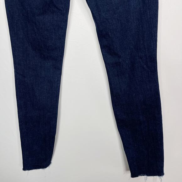 Frame Womens 24 Le Skinny de Jeanne Jeans Distressed Ripped Fray Hem Wriley Wash - Picture 7 of 13